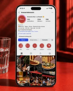 Gestion des réseaux sociaux restaurant Nice Le Rossini